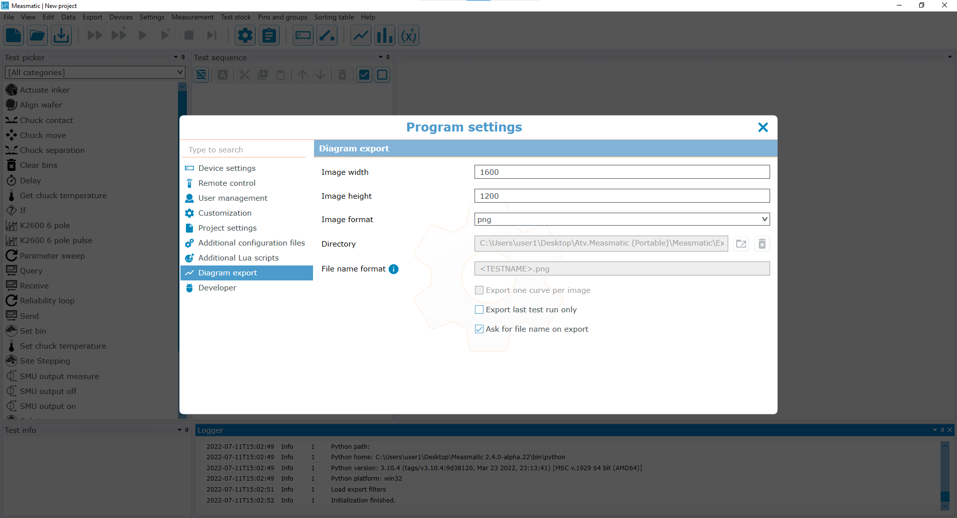 Diagram export