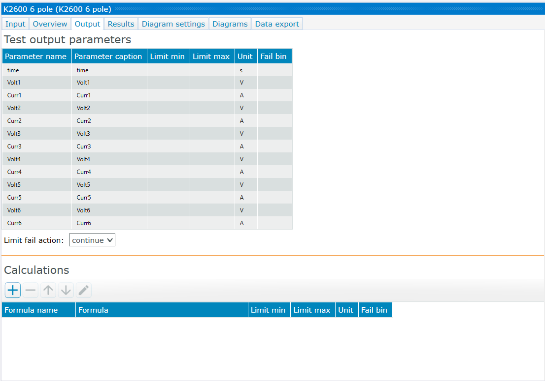 Output Example 6 pole